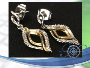 <h4>Gold-Plated Diamond Encrusted Earrings</h4>